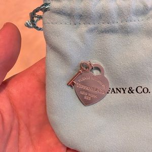 Tiffany heart and key pendant